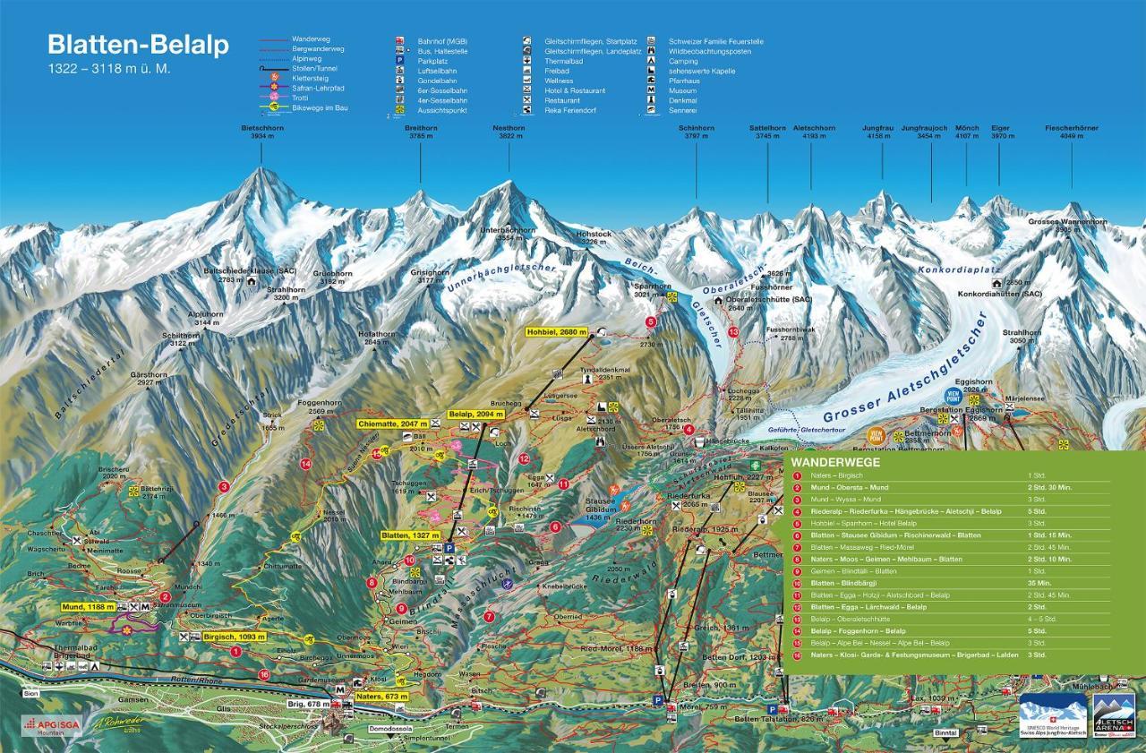 Apartmán Panorama Blatten bei Naters Exteriér fotografie